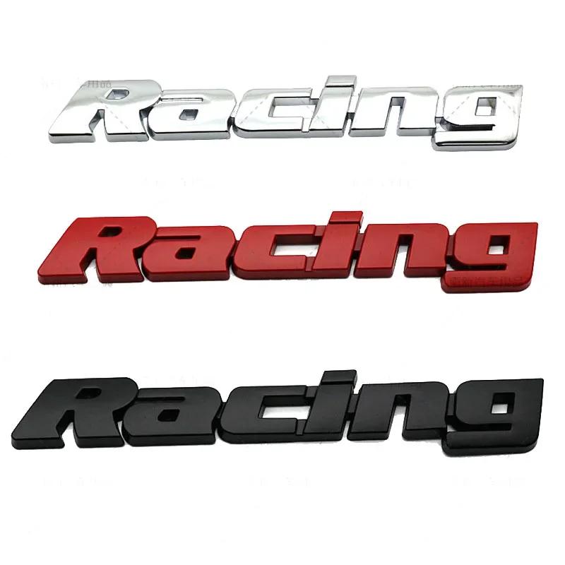 1pc Metal Car Body Trunk Emblem Sticker Styling for RACING Mustang Taurus Explorer Fiesta Focus Mondeo F150 Kuga Raptor