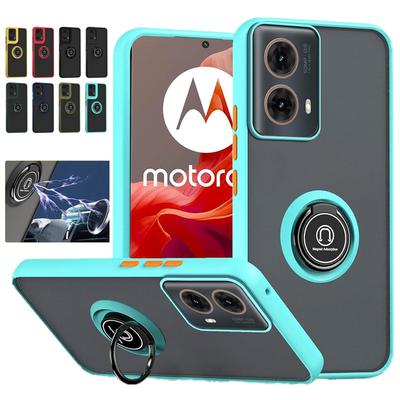 Матовый защитный чехол для Motorola Moto G35 G55 G75 G85 5G G05 G15 G04 G04S G24 G34 чехол-кольцо подставка держатель противоударный чехол Fundas