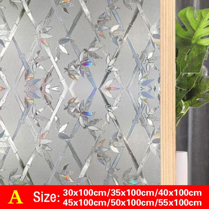 1Roll Stained 3D Decorative Privacy Anti UV Window Glass Film Sticker Self-adhesive Stickers