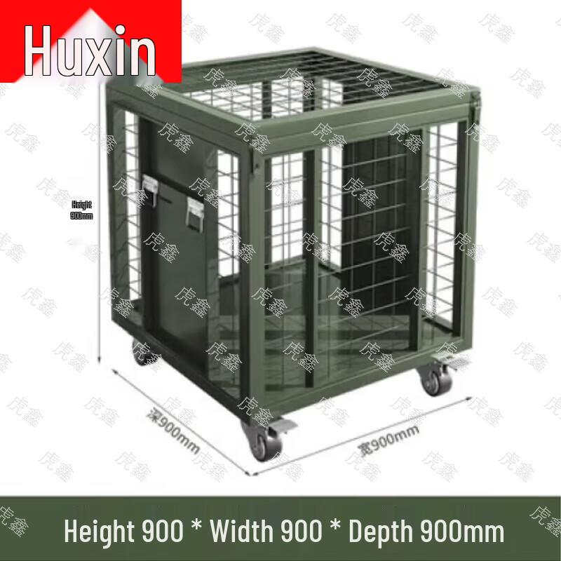 Huxin Mobile Storage Mesh Cage with Wheels and Tray