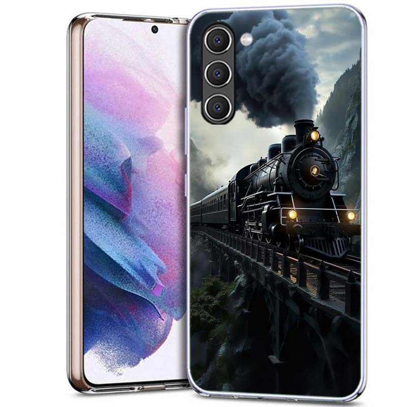Чехол для телефона с паровозом для Samsung A16 A26 A36 A56 A17 A37 A57 A07 A06 A02S A12 A22 A32 A52S A72 Galaxy A70 A50S A71 A51 A31 A30