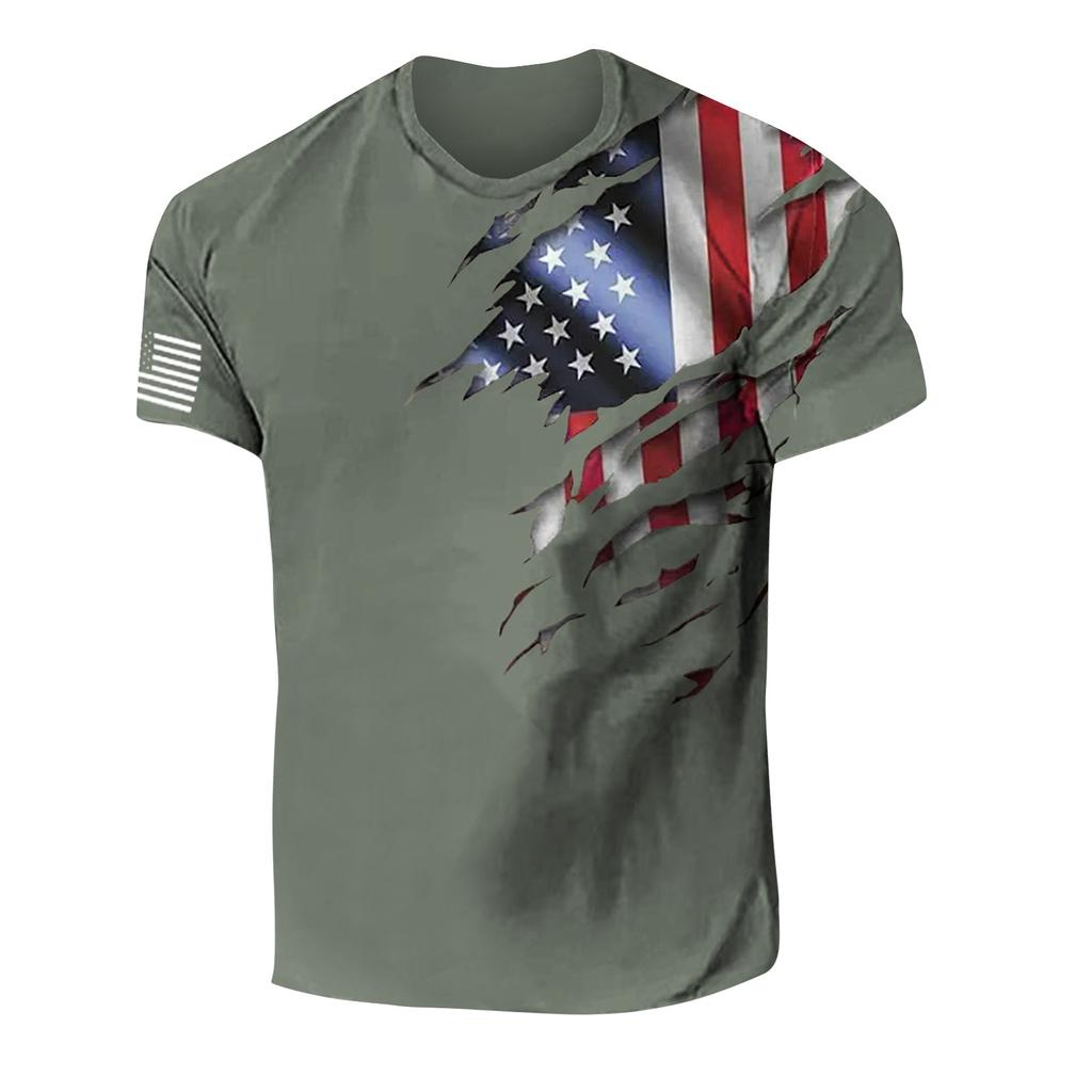 Мужская летняя повседневная однотонная мужская футболка с коротким рукавом и буквенным принтом, пуловер