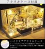 Moin Moin Dollhouse Miniature Handmade Kit Set Modern Model Room Style Interior Stylish Two-storyLED Light + Acrylic Case Includedcastello