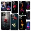 Осенняя Роза Горящей Любви Чехол для Телефона для iPhone 17 Air 16 16e 15 12 11 13 14 Pro Max Apple Plus Coque