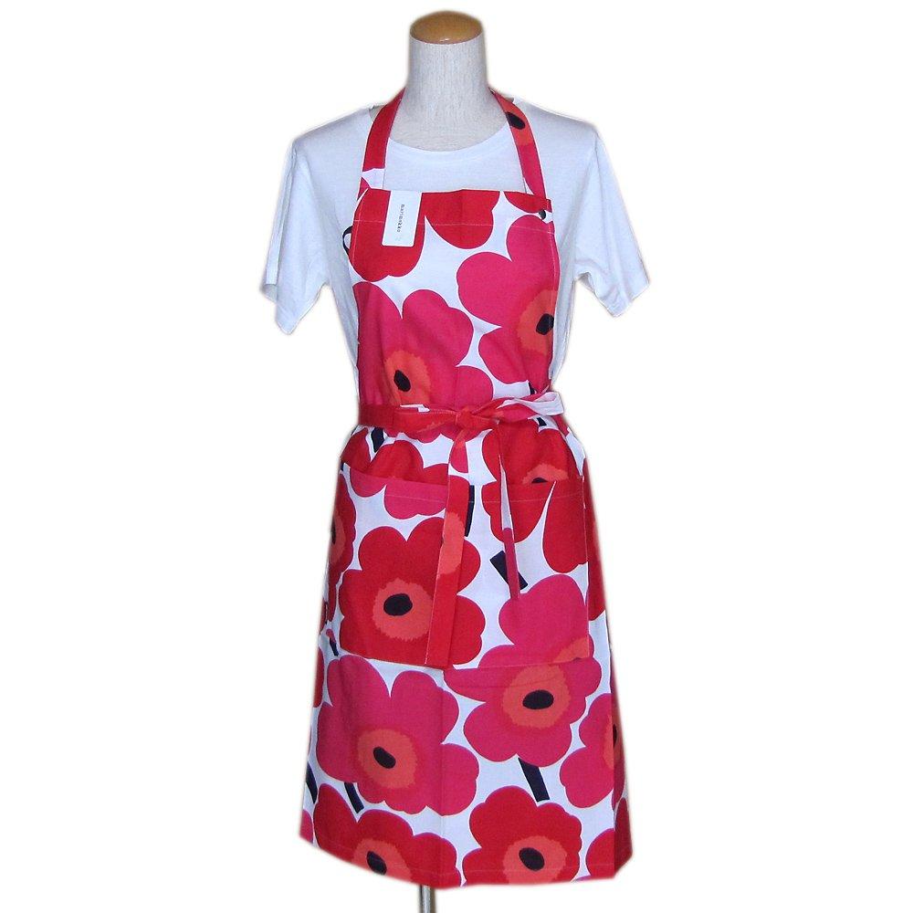 Фартук Marimekko Pieni Unikko бело-красный