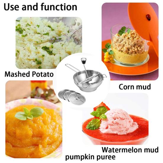 Stainless Steel Potato Grinding Mill Stable Structure Safe 3 Milling Plate Blender