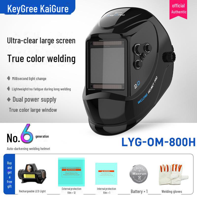 Head-Mounted Flip-Up Welding Mask for Arc Welding - Anti-Glare Protection