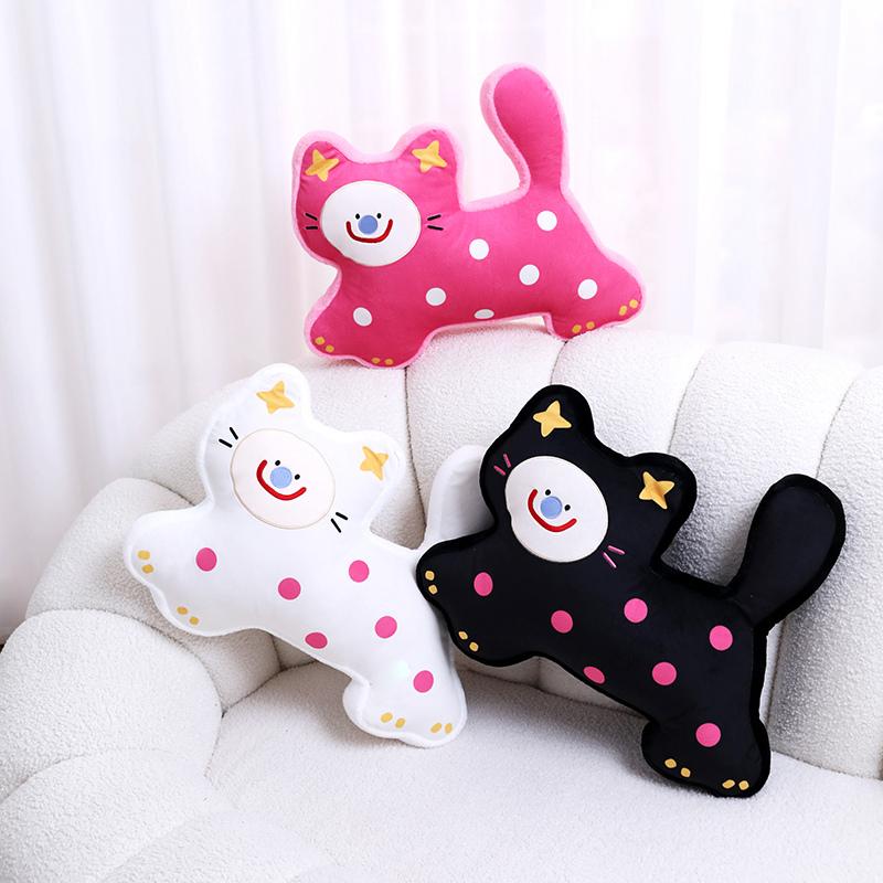 Funny Ugly Cat Soft Plush Toy Stuffed Animals Simulation Wave Point Cat Doll Sleeping Pillow Xmas Gift for Kids Girls