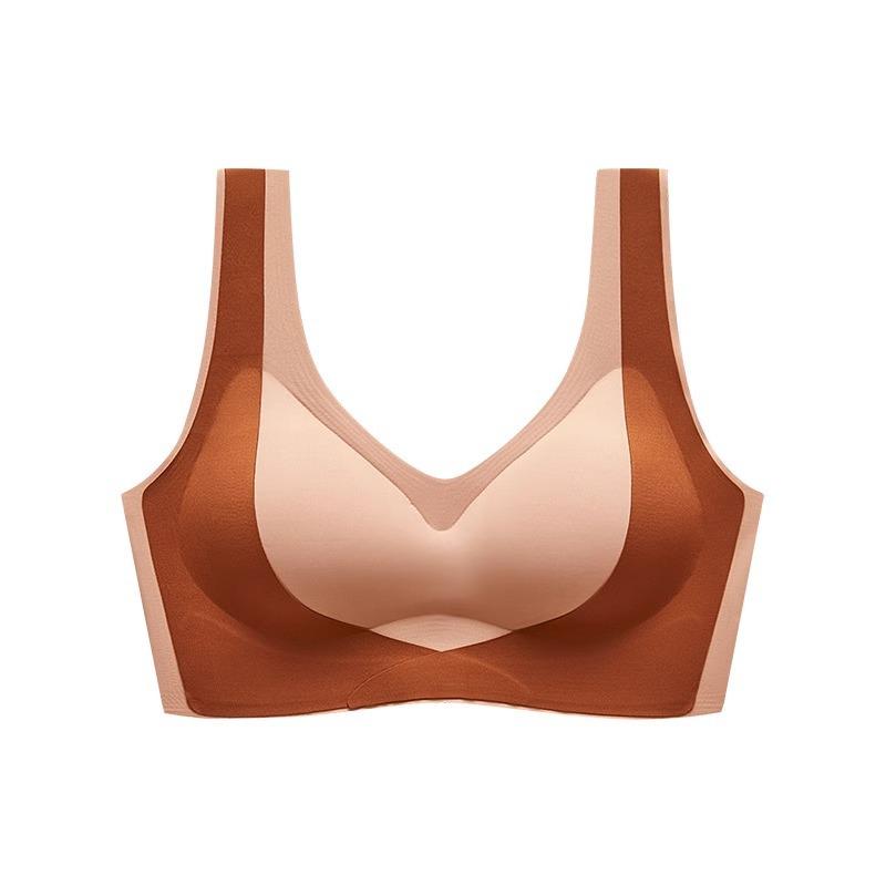 Large breasts show small breasts, anti-sagging non-marking underwear for women without steel ring, full cup lift soft support bra large size