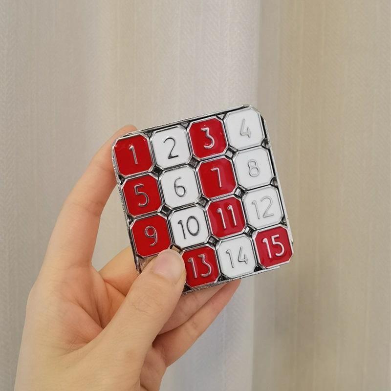 1-15 Metal Number Slide Puzzle Brain Puzzle Games Exercise The Brain Educational Toy Developing For Children Huarong Road Toys