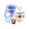 QN Set of 6 Stretchable Silicone Lids, ( Microwave Safe, Reusable) ,transparent @4