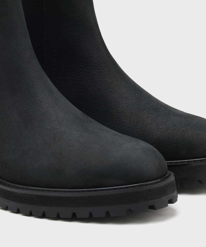 Firenze Atelier [Vibram] Round Toe Basic Chelsea Boots 9703 [Natural Black]