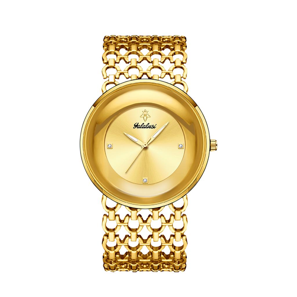 YaLaLuSi Women's Luxury Openwork Bracelet Watch Water-Resistant Quartz Watch Gift Watch for Ladies Reloj Mujer