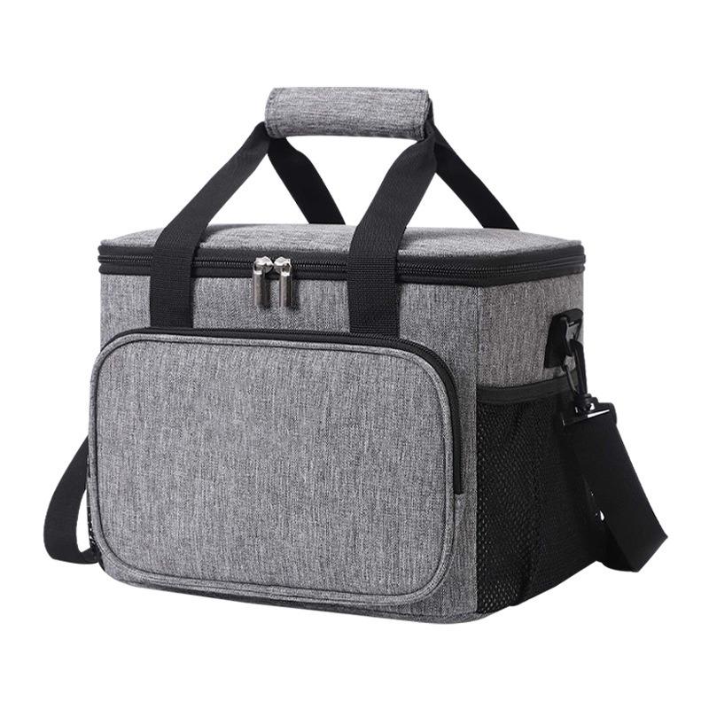 10L Thermal Insulated Lunch Bag Box with Ice Pack Cooler Handbag Crossbody Shoulder Tote for Picnic Camping Food