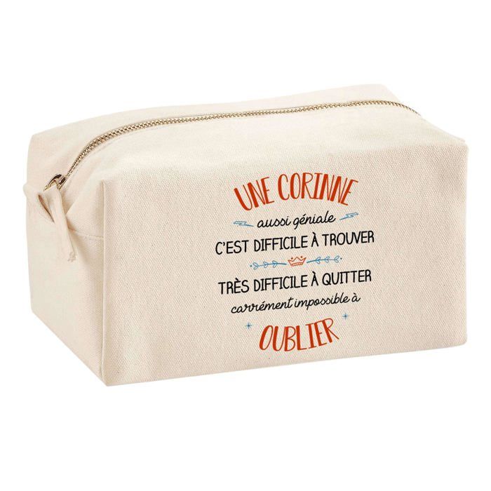 Tote bag - PLANETEE - Une Corinne Aussi Géniale - coton imprimé en France - grande contenance - anses solides