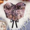 Boned Floral Underwired Corset Multi-Color Strapless Corset Top Women's Shapewear  Daily Streetwear