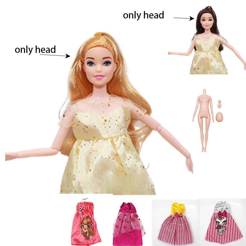 11-дюймовая 30-сантиметровая 6-шарнирная пузатая беременная голая кукла со съемным животом