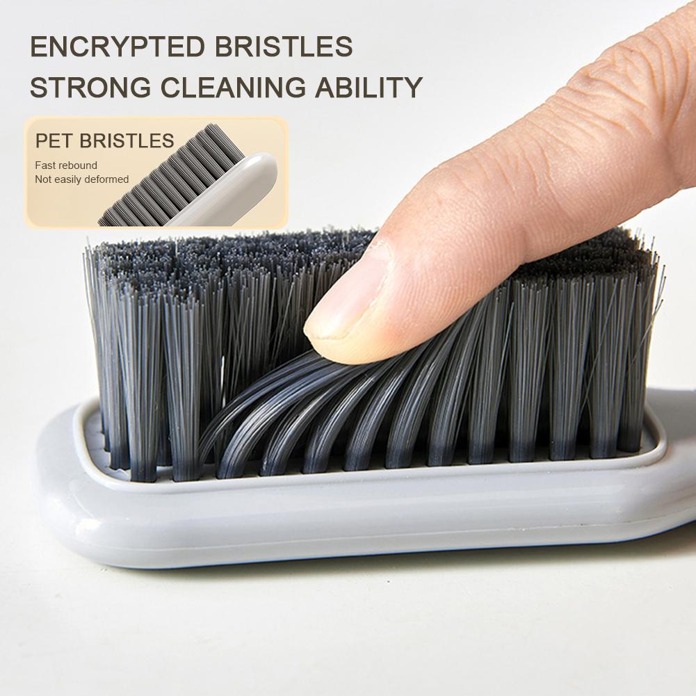 2 шт./Набор Щетки для обуви + Щетка для стирки Многоцелевая Многоразовая Щетка для удаления пятен Бытовой инструмент для чистки Для одежды/Повседневной обуви