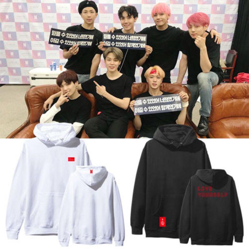 Kpop Bts World Tour Love Yourself Hoodie Cap Sweatshirt Featuring Iconic Members Jimin Suga Jin V For Fans
