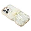 For iPhone 16 Pro Case Two Bow Epoxy Design TPU+PC Phone Back Cover Rhinestone Decor