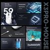 Легкая киберспортивная игровая мышь Attack Shark X3PRO - PAW3395, Беспроводная с тремя режимами, Разрешение 8K
