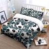 Soccer Balls with Net Pattern Bedding Duvet Cover Set Duvet Cover Pillowcases  (1*Duvet Cover 2*Pillowcases, without duvet insert)