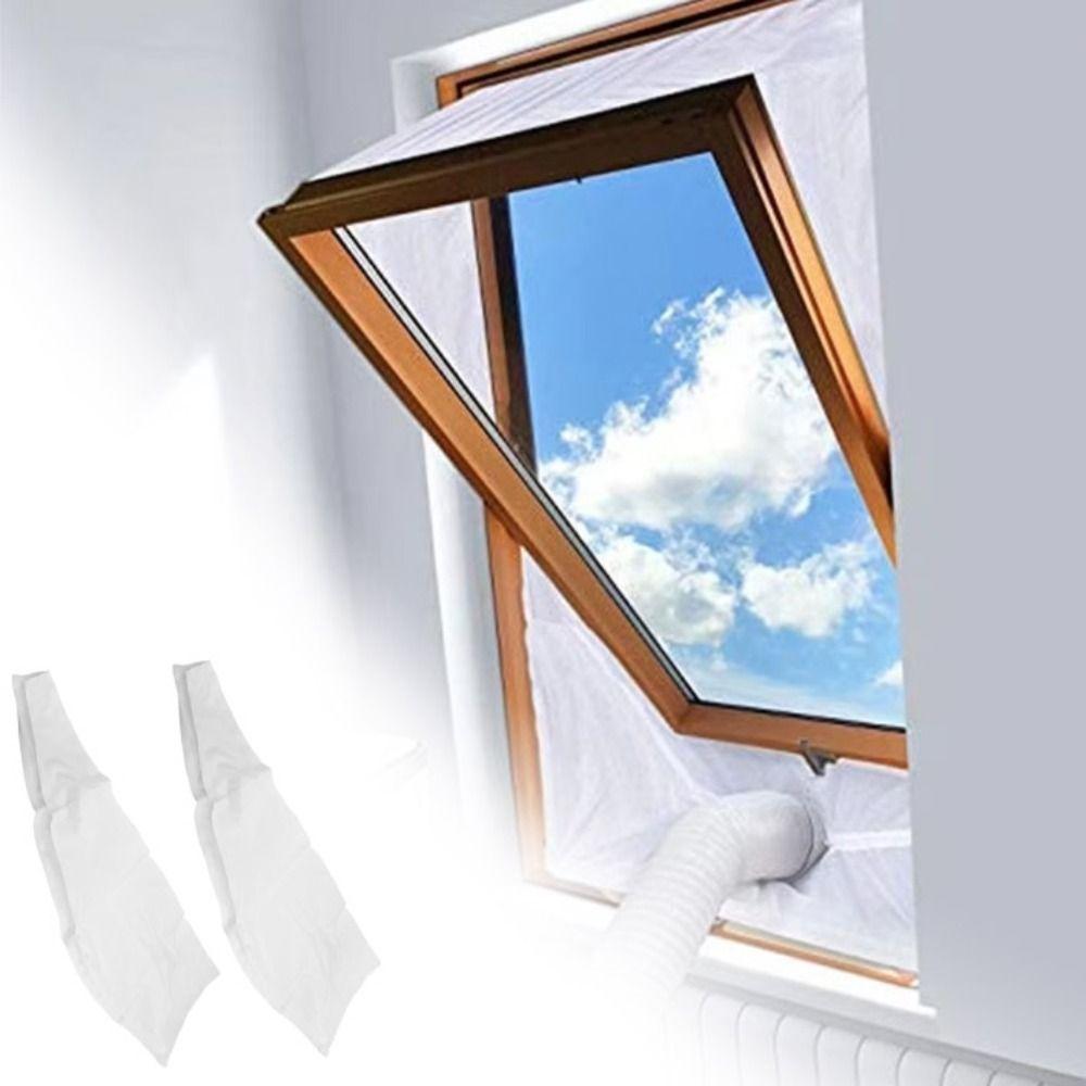 Long Lasting Use Portable Air Conditioner Silver Finished Polyester Window Seal Cooling Season