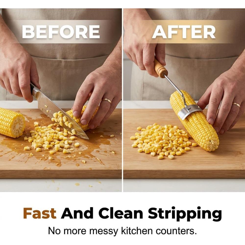 Corn Peeler, Professional Corn Peeler For Corn On The Cob, Ergonomic Curved Corn Cob Peeler Easy Clean Kitchen Gadget
