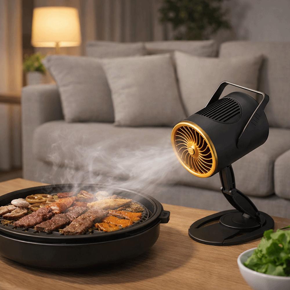 Foldable Desktop BBQ Exhaust Fan Wireless Cooking Exhaust Filter Countertop Cooker Hood  Hotpot
