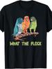 Funny "What The Flock" Parrot T-Shirt - Retro Suitable for