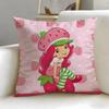 classic cartoon Strawberry Shortcake Cushion Cover Soft  EasyWash Pillow Case  Versatile for Couch Bed Travel and Office