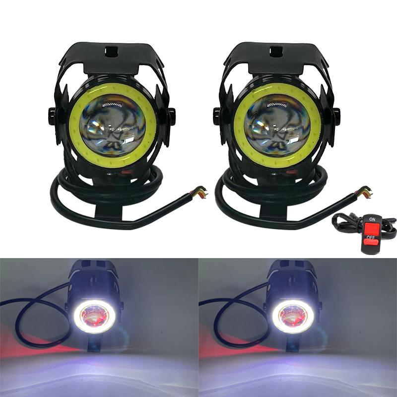 Светодиодная фара для мотоцикла 125 Вт U7 Mini Angel Eye Мотоциклетная лампа