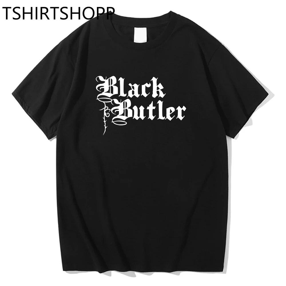 Аниме «Черный дворецкий», женская футболка в стиле Харадзюку, хлопковая футболка с короткими рукавами и принтом, уличная одежда с рисунком Гробовщика, футболки унисекс