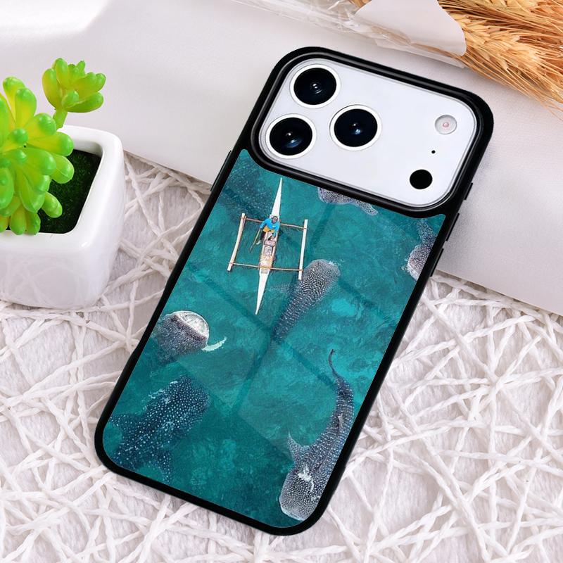 Милый Чехол для Телефона с Океанским Китом и Рыбой для iPhone 17 Air 16 15 11 12 14 13 Pro Max Ударопрочный Чехол