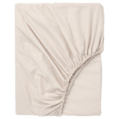Простыня на резинке бежевая, DVALA Fitted Sheet Beige (80 x 200 cm),
