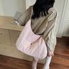 2025 New Fashion Solid Color Casual Simple Commuter Trendy Large Capacity Shoulder Bag Underarm Bag Crossbody Cotton Filling Women's Bag