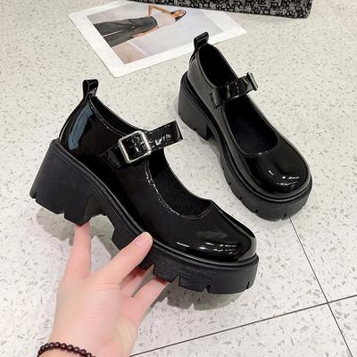 Обувь Туфли на платформе Женские туфли на каблуке в японском стиле Винтажные туфли-лодочки для женщин Студенческая женская обувь