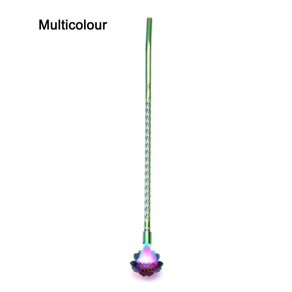 Вечеринка Нержавеющая сталь Многоразовая ложка для чая Нержавеющие кофейные ложки Соломинка для питья Соломинки Ложка