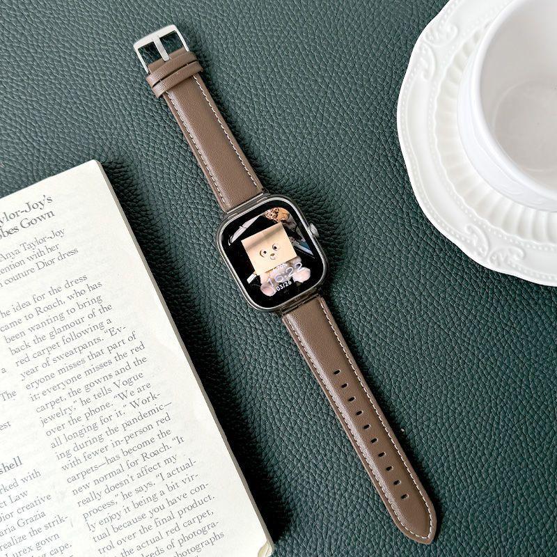 Ремешок из натуральной кожи для часов Redmi Watch 4/5 — прочный ремешок для часов с пряжкой и заостренным концом, сменный на запястье для часов Redmi Watch 4/Redmi Watch 5