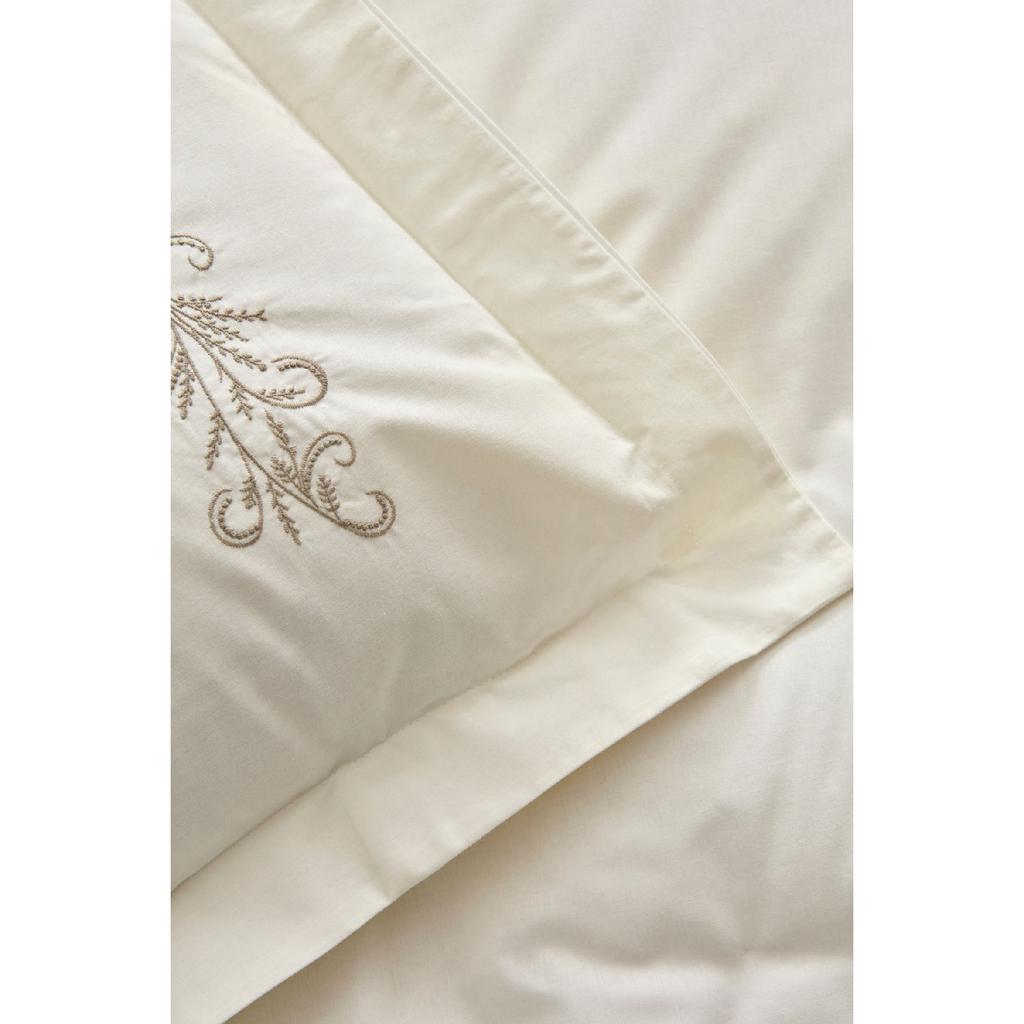 Maisa Double Embroidered Duvet Cover Set Beige