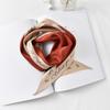 Spring new French literary and artistic simulation silk rhombus scarf imitation fragrant cloud yarn silk scarf women's French elegant small floating b