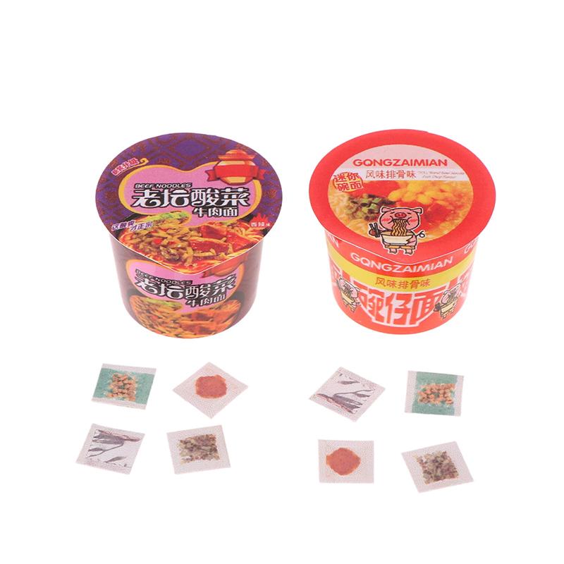 Миниатюрный кукольный домик, игрушечная еда, мини-лапша быстрого приготовления, украшение, реквизит для фотосъемки, игрушки