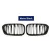2PCS Car Front Bumper Kidney Grills For BMW F20 F21 LCI 120i 1Series 2015-2017 Double Slat Line Replacement Grill Racing Grille