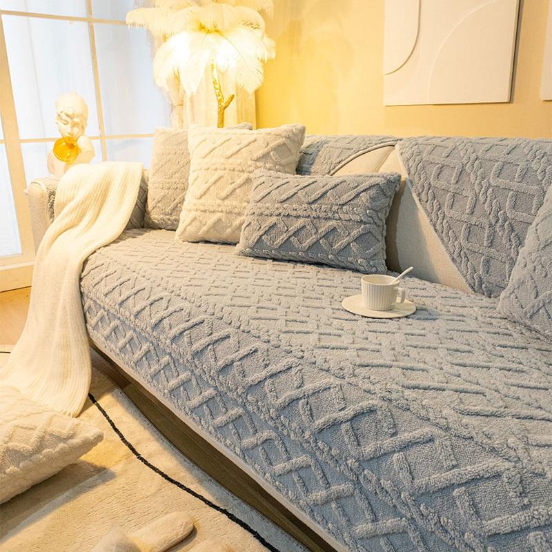 Зимние теплые фланелевые чехлы для диванов, разделенные диванные полотенца, утепленные плюшевые секционные чехлы для диванов, коврик, защита для сиденья, ковры для гостиной