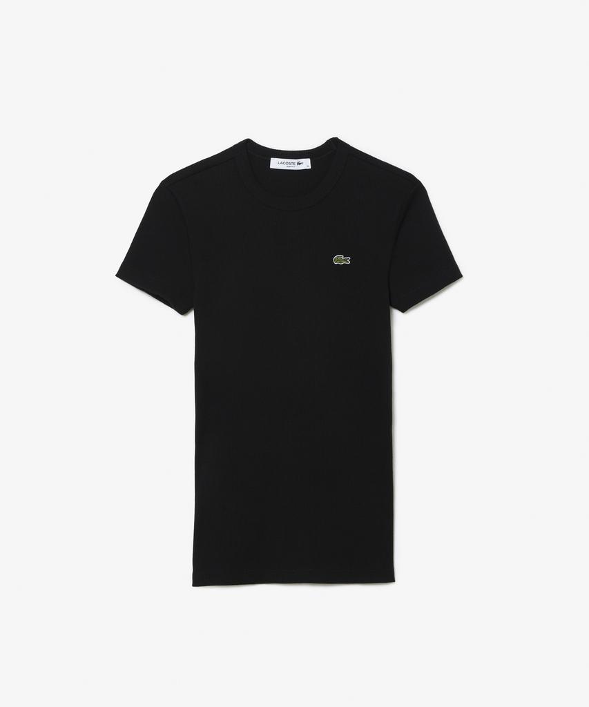 LACOSTE Женская облегающая футболка с коротким рукавом в рубчик Tf5538-56G 031