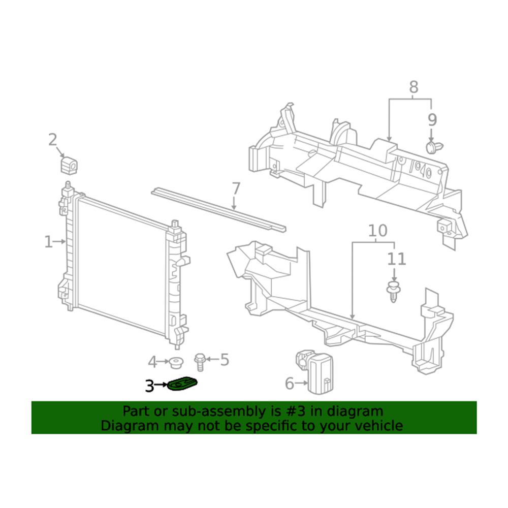 Для нижнего кронштейна радиатора GM 42511914