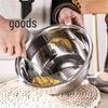 Большая многоцелевая кухонная миска из нержавеющей стали с закатанным краем - Устойчивая к ржавчине и штабелируемая