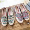 Women's Ethnic Canvas Shoes: Breathable Cotton Linen Slip-Ons with Beef Tendon Sole for Spring & Summer