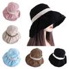 Cloth Sunscreen Fisherman Hat Large Brim Women Bucket Hat Simple Sun Protection Hat Outdoor