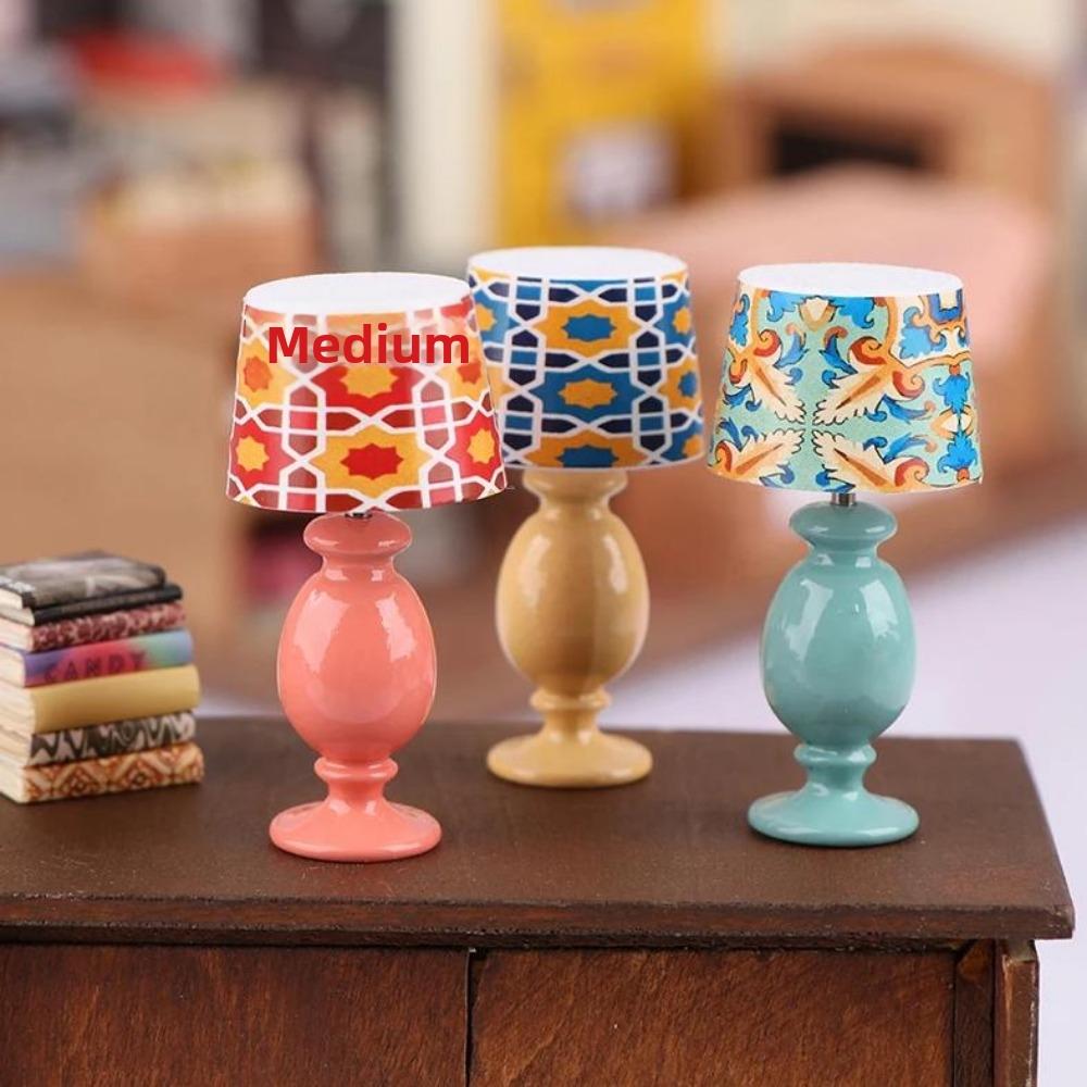 Multistyles Dollhouse Miniature Desk Lamp Pretend Play Toys Dollhouse Furniture Decoration